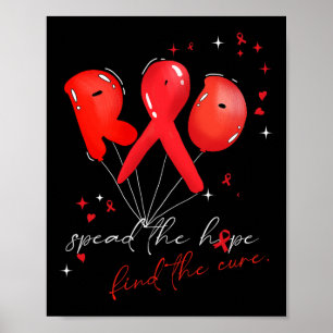 bubble blood cancer awareness red spread the hope poster