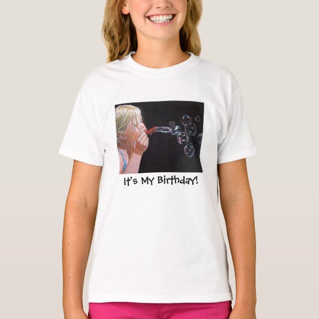 BUBBLE BLOWER, It's My Birthday! SHIRT (Front)