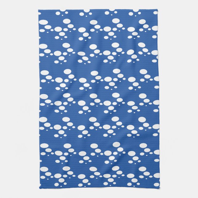 Bubble Blue Tea Towel (Vertical)
