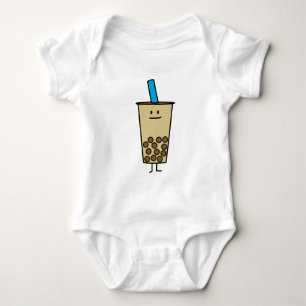 Bubble Boba Pearl Milk Tea Tapioca balls Baby Bodysuit