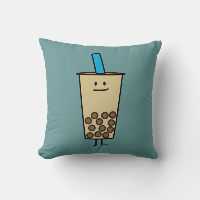 Bubble Boba Pearl Milk Tea Tapioca balls Cushion (Front)
