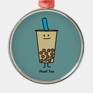 Bubble Boba Pearl Milk Tea Tapioca balls Metal Tree Decoration