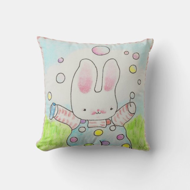 bubble bunny pillow (Front)