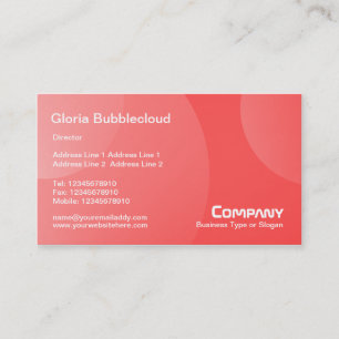 Bubble Cloud - Shades of Red II Business Card