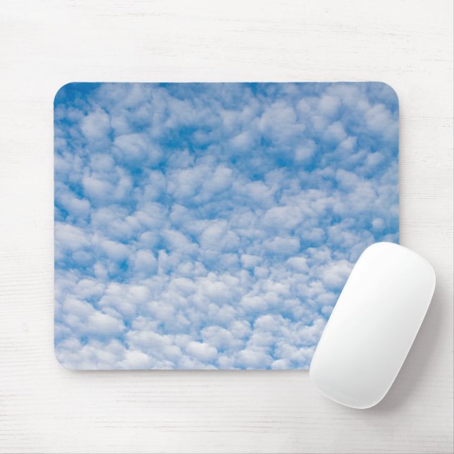 Bubble Clouds in Blue Sky Nature Photo Mammatus Mouse Pad (With Mouse)