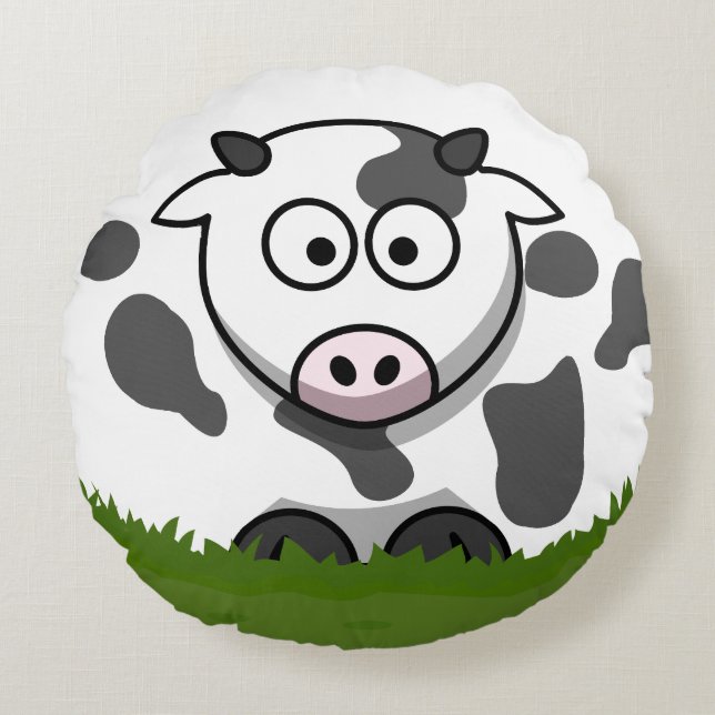 Bubble Cow Round Cushion (Front)