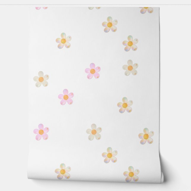 Bubble Daisies Wallpaper  (Unrolling)
