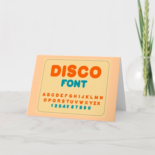 Bubble Disco Alphabet Font Bold Vintage Letters Card (Creator Uploaded)