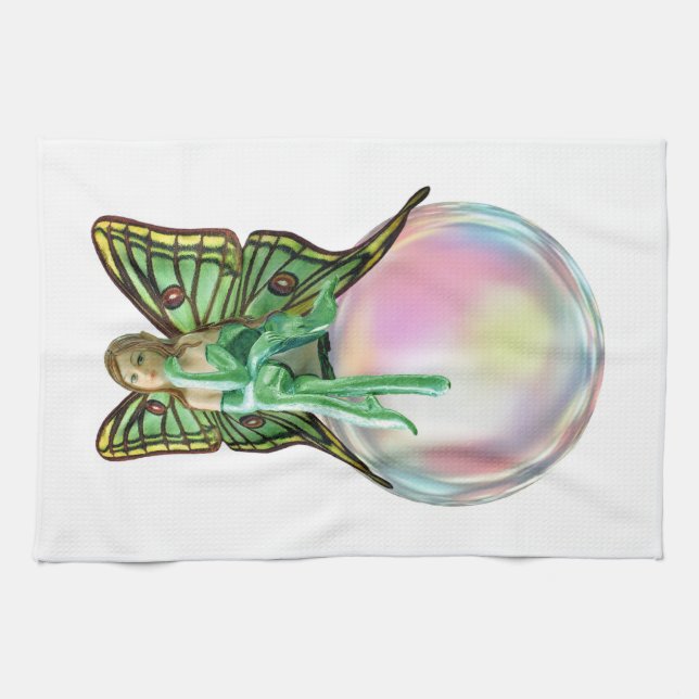 Bubble Fairy, Fairy Collectable, Fairy, Tea Towel (Horizontal)
