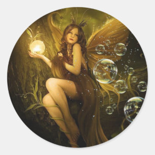 Bubble Fantasy Fairy Classic Round Sticker