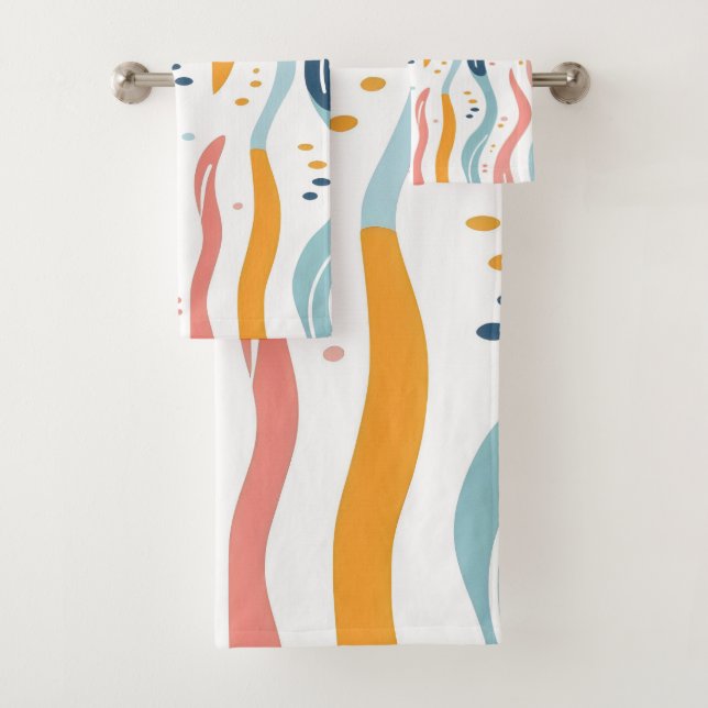 Bubble flow bath towel set (Insitu)