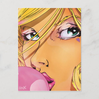 Bubble Girl - Cut Postcard