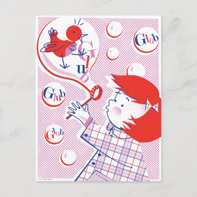 Bubble, Girl! Postcard (Front)