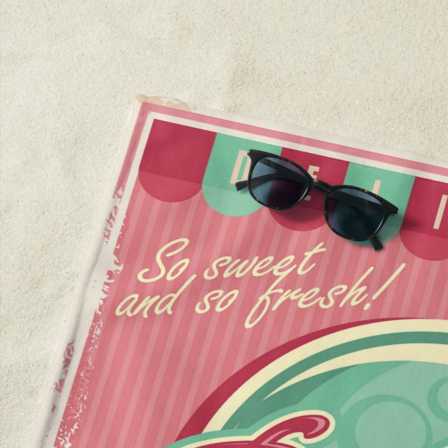 Bubble Gum Beach Towel (In Situ)