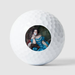 Bubble gum Diva in blue satin Golf Balls