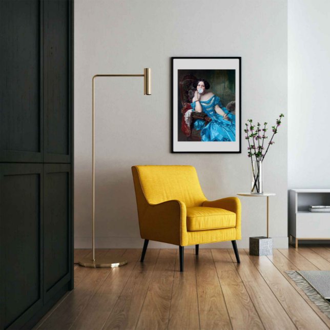 Bubble gum Diva in blue satin Photo Print (Creator Uploaded)