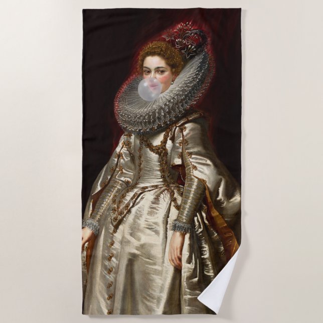Bubble gum Diva Marchesa Beach Towel (Front)