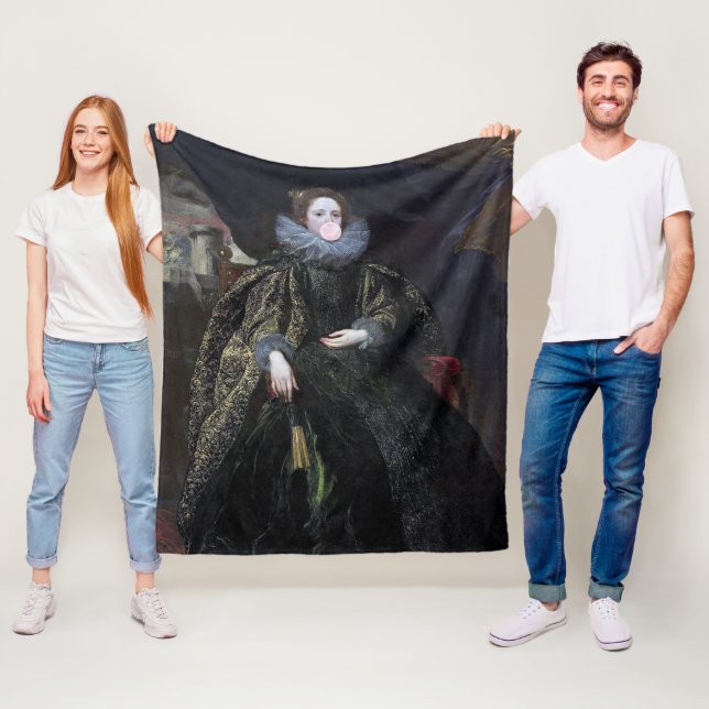 Bubble gum Diva Marchesa Fleece Blanket (In Situ)