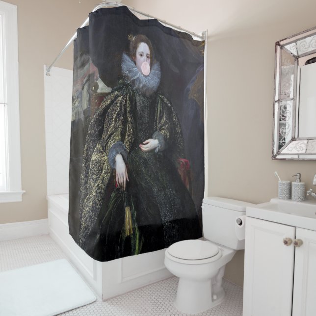Bubble gum Diva Marchesa Shower Curtain (In Situ)