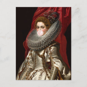 Bubble Gum Diva with Lace Ruff   Postcard