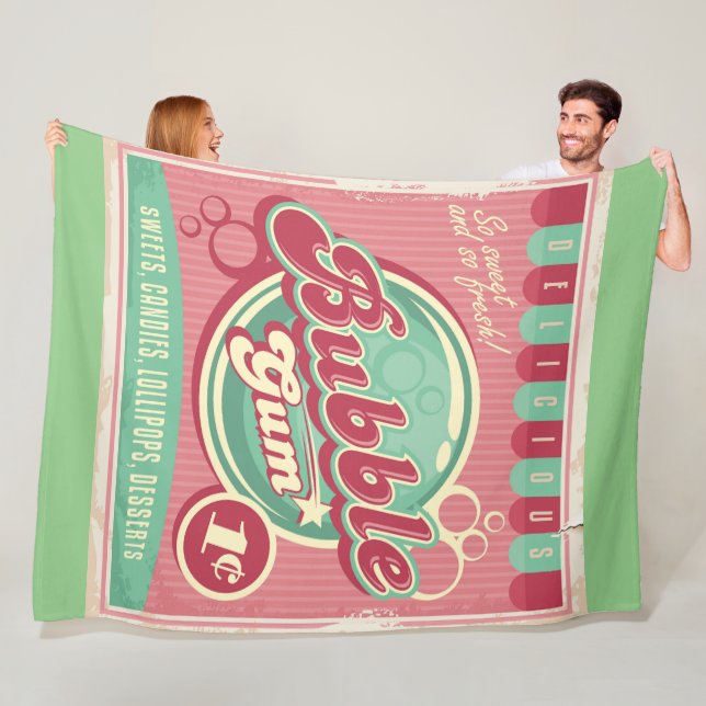 Bubble Gum Fleece Blanket (In Situ)
