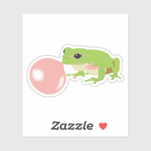 Bubble Gum Frog Blowing Bubble