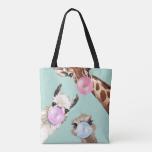 Bubble Gum Gang in Green Tote Bag
