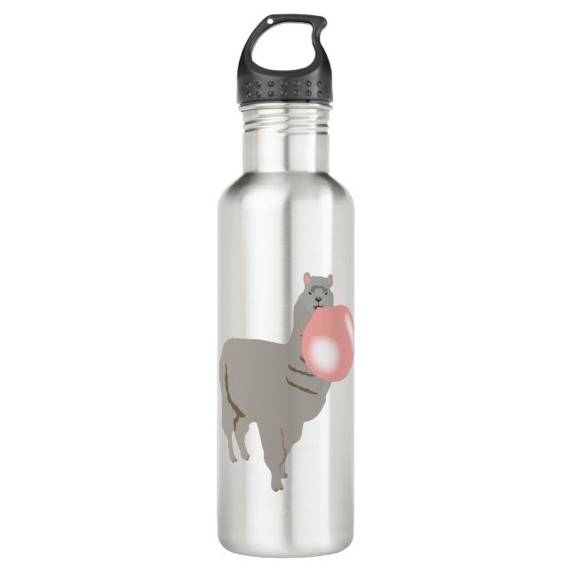 Bubble Gum Llama Blowing Bubble  710 Ml Water Bottle (Front)