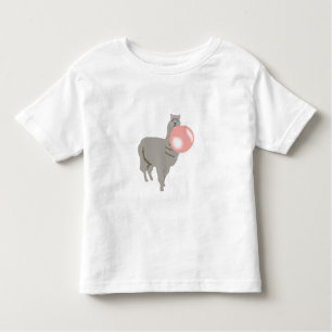 Bubble Gum Llama Blowing Bubble Toddler T-Shirt