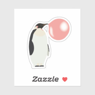 Bubble Gum Penguin Blowing Bubble