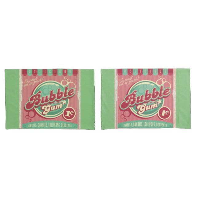 Bubble Gum Pillowcases (Front-Set)