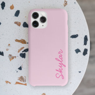 Bubble Gum Pink Hot Pink Custom Cursive Name Case- iPhone 13 Pro Max Case