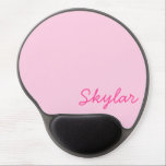 Bubble Gum Pink Hot Pink Custom Cursive Name Mouse Gel Mouse Pad<br><div class="desc">This is a Bubble Gum Pink Hot Pink Custom Cursive Name Gel Mouse Pad!</div>
