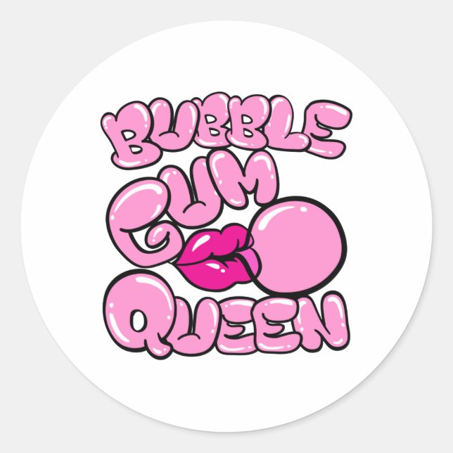 Bubble Gum Queen Bubblegum Classic Round Sticker (Front)