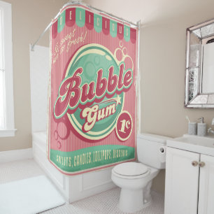 Bubble Gum Shower Curtain