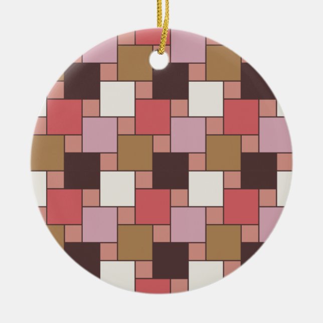 Bubble Gum Sorbet Ceramic Ornament (Front)