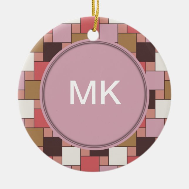 Bubble Gum Sorbet Ceramic Ornament (Front)