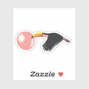 Bubble Gum Toucan Blowing Bubble