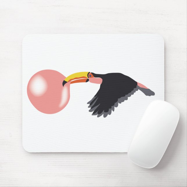 Bubble Gum Toucan Blowing Bubble Mouse Pad (With Mouse)