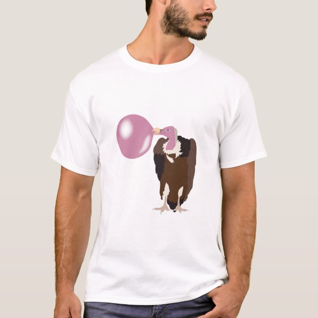 Bubble Gum Vulture Blowing Bubble T-Shirt (Front)