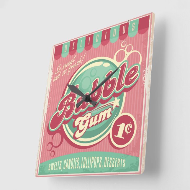 Bubble Gum Wall Clock (Angle)
