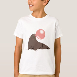 Bubble Gum Walrus Blowing Bubble T-Shirt