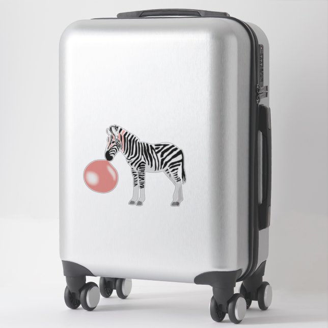 Bubble Gum Zebra Blowing Bubble (Suitcase)