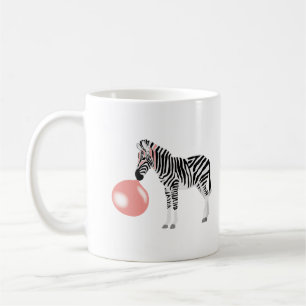 Bubble Gum Zebra Blowing Bubble Coffee Mug