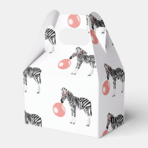 Bubble Gum Zebra Blowing Bubble Favour Box