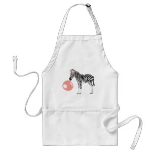 Bubble Gum Zebra Blowing Bubble Standard Apron