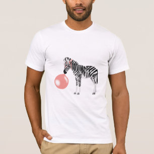 Bubble Gum Zebra Blowing Bubble T-Shirt