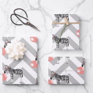 Bubble Gum Zebra Blowing Bubble Wrapping Paper Sheet