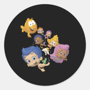 Bubble Guppies Full Cast Swimming Portrait Classic Round Sticker