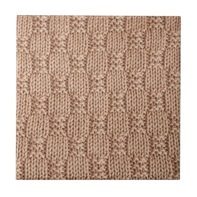 Bubble Knit Stitch Pattern by Shirley Taylor Ceramic Tile (Front)